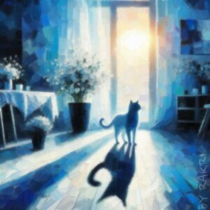 Černá kočka, Kočičí umění BY RAKRI