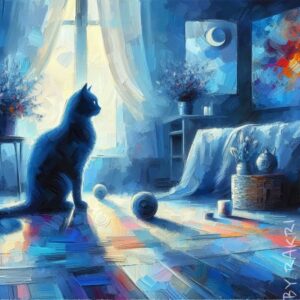 Černá kočka, Kočičí umění BY RAKRI